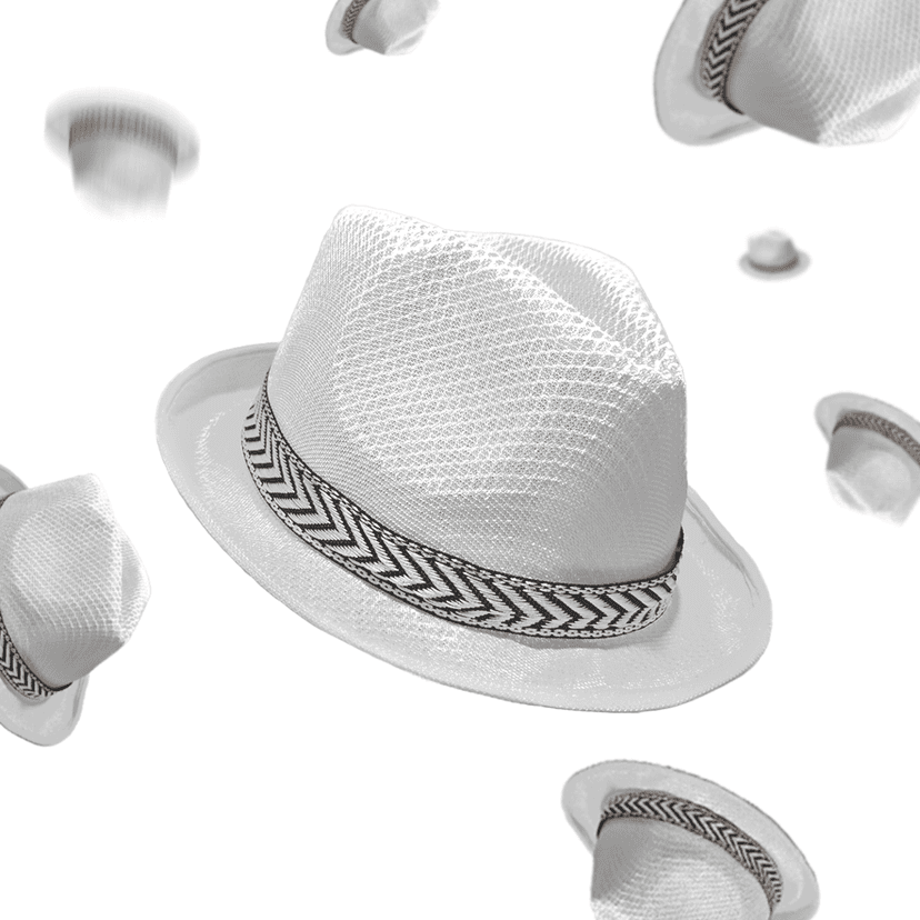 Fedora Hat White view 3