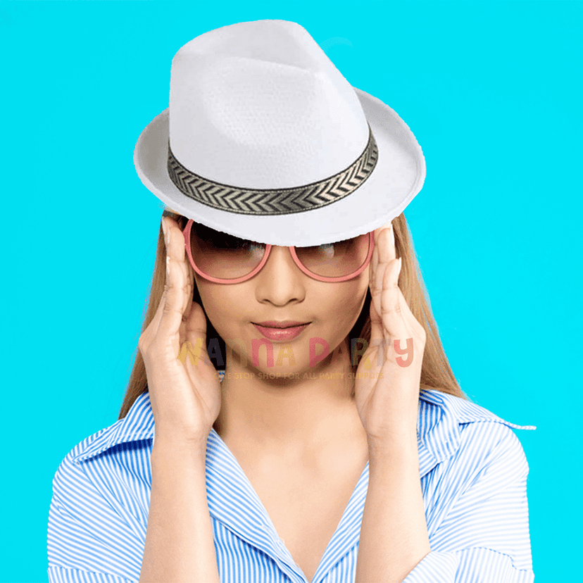 Fedora Hat White view 6