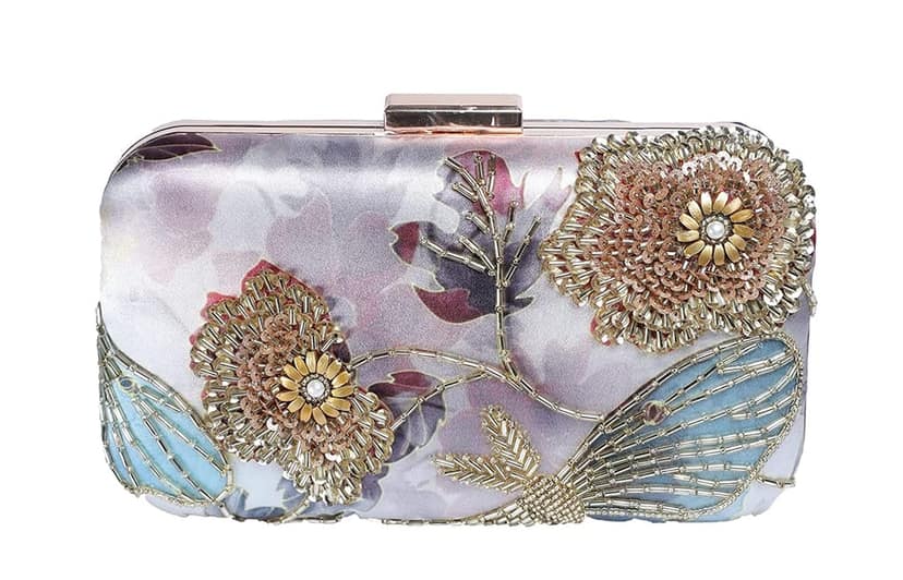 Womens Hand Embroided beaded Clutch Cum Sling bag