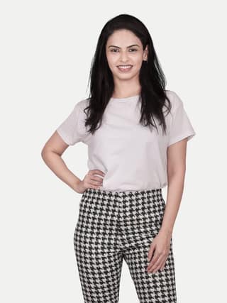 women Textured woven Leggings- Black Colour