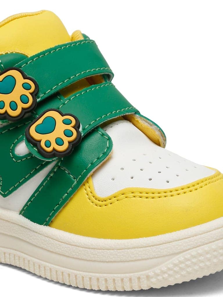 Colorpop Toddlers' High Ankle Sneakers - Yellow & Green (Unisex) view 2
