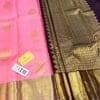 Baby Pink Color Pure Silk Saree Has Jhumka & Mango Butta Design with Unstitched Blouse view 2