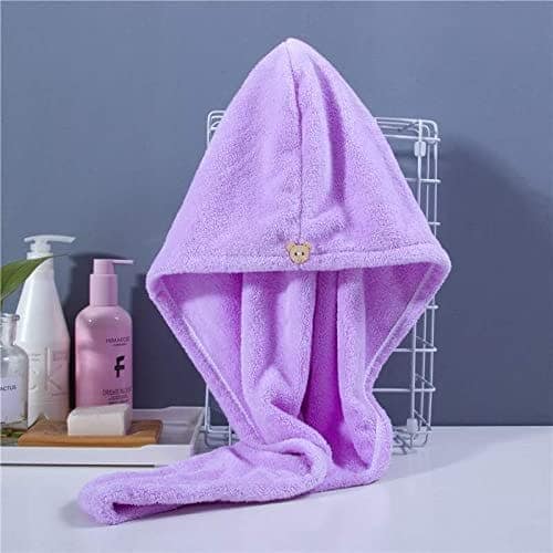 Valencia Quick Turban Hair Drying Absorbent Premium Microfiber Towel/Dry Shower Caps/Bathrobe Hat/Magic Hair Wrap for Women(Multi Color)(Set of 1) view 4