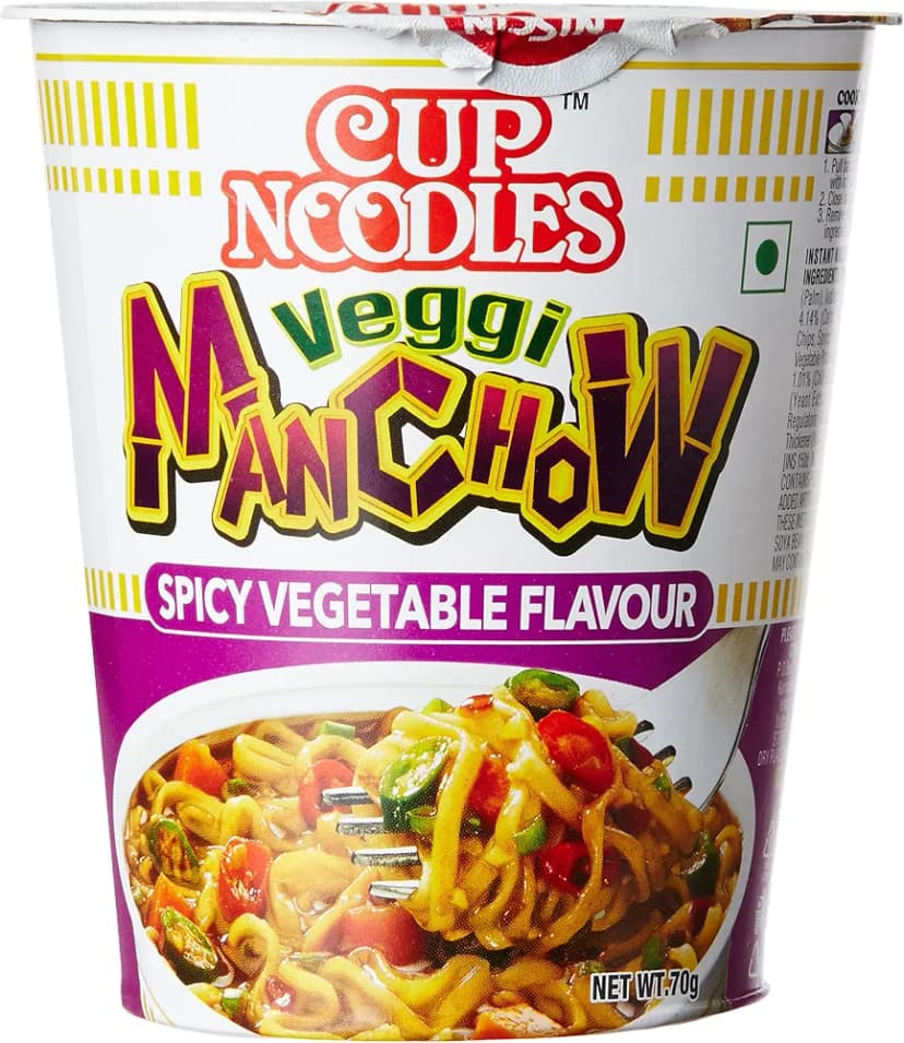 Nissin Cup Noodles - Veggi manchow, 70 g Cup