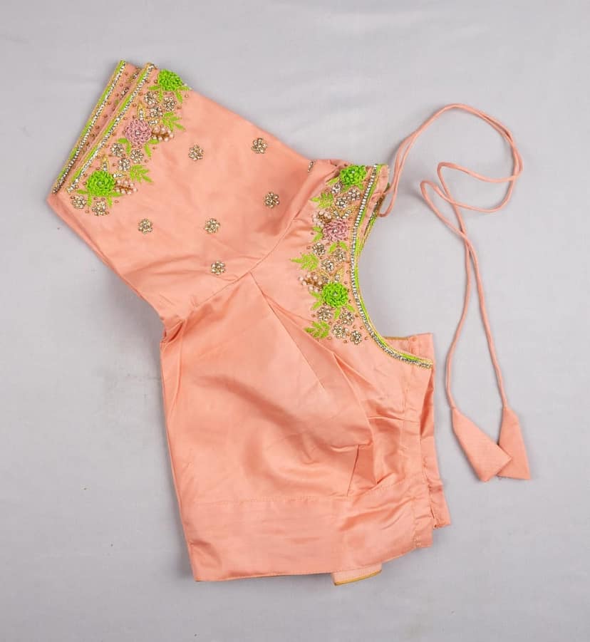 SONCHIRAIYA CREEM Colour Work Blouse view 2
