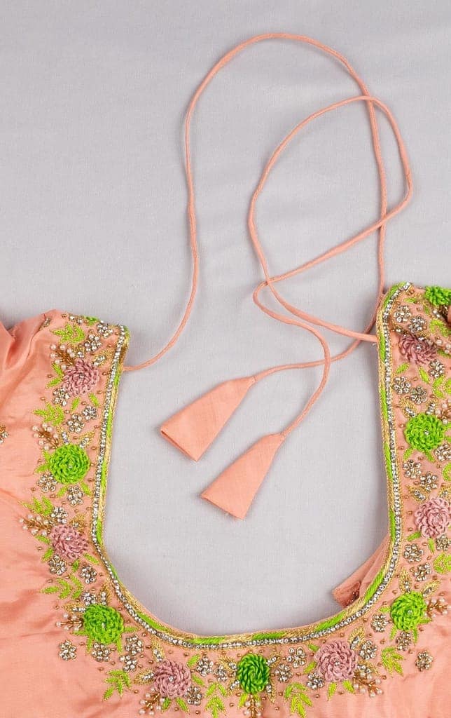SONCHIRAIYA CREEM Colour Work Blouse view 4