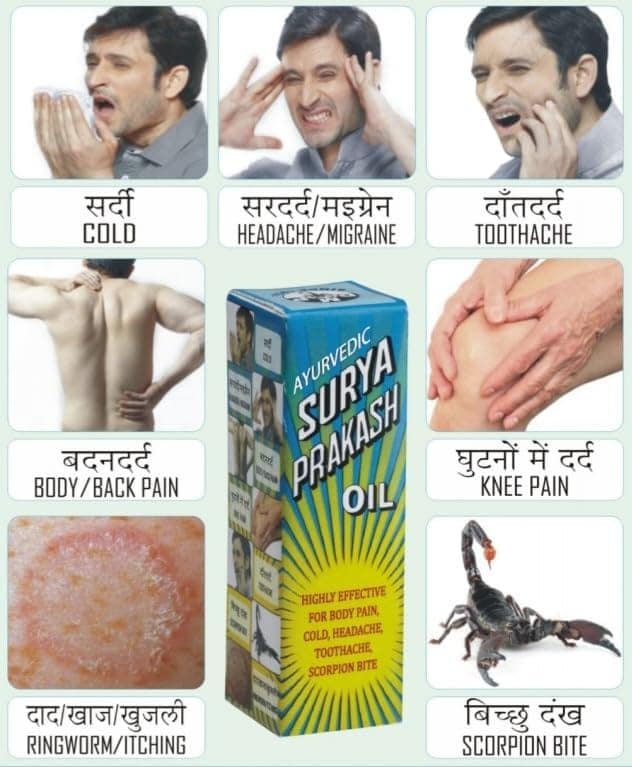 PNC-Surya Prakash Oil 06ml Each Pack of 8 Bottles. Way to Pain Management. view 2