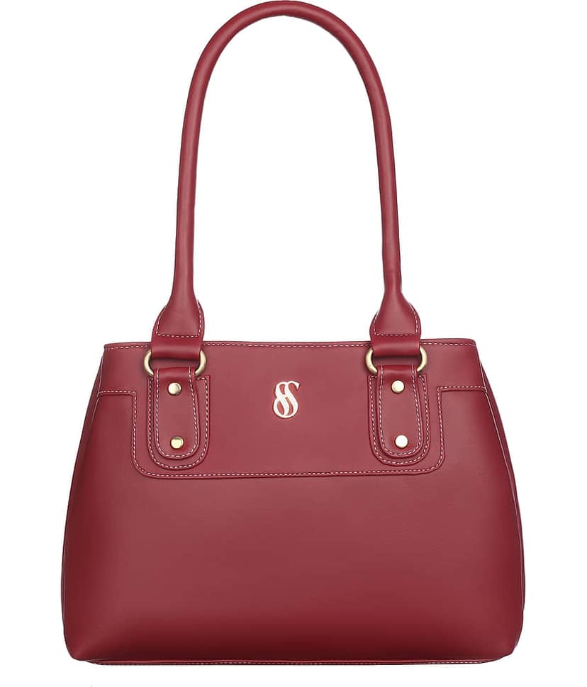 Fostelo Maroon Faux Leather Shoulder Bag