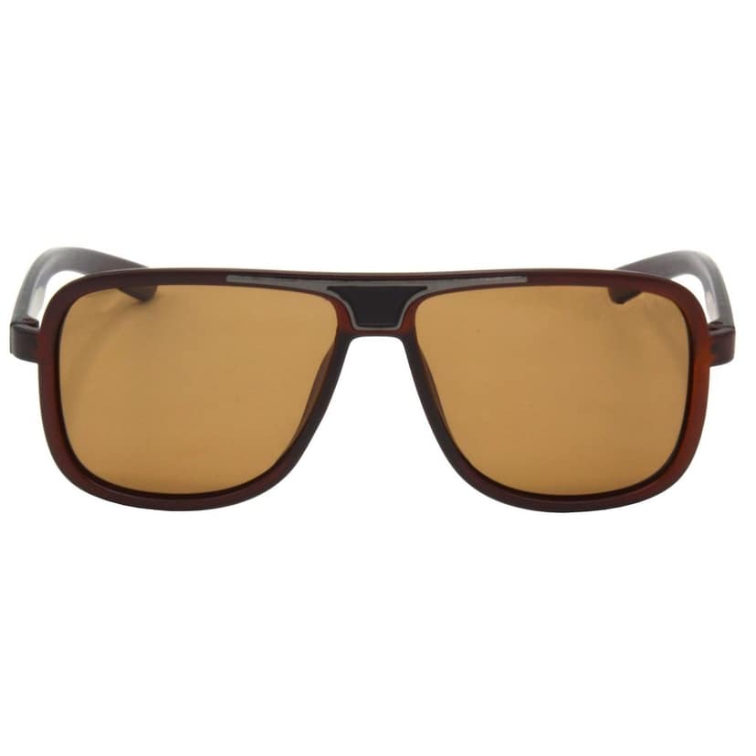 Hrinkar Brown Rectangular Stylish Goggles Brown Frame Polarized Sunglasses for Men & Women - HRS508-BWN-BWN-P view 2