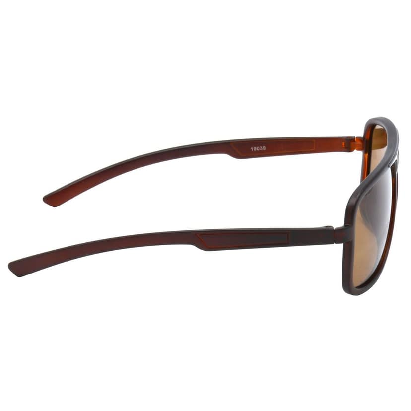 Hrinkar Brown Rectangular Stylish Goggles Brown Frame Polarized Sunglasses for Men & Women - HRS508-BWN-BWN-P view 3