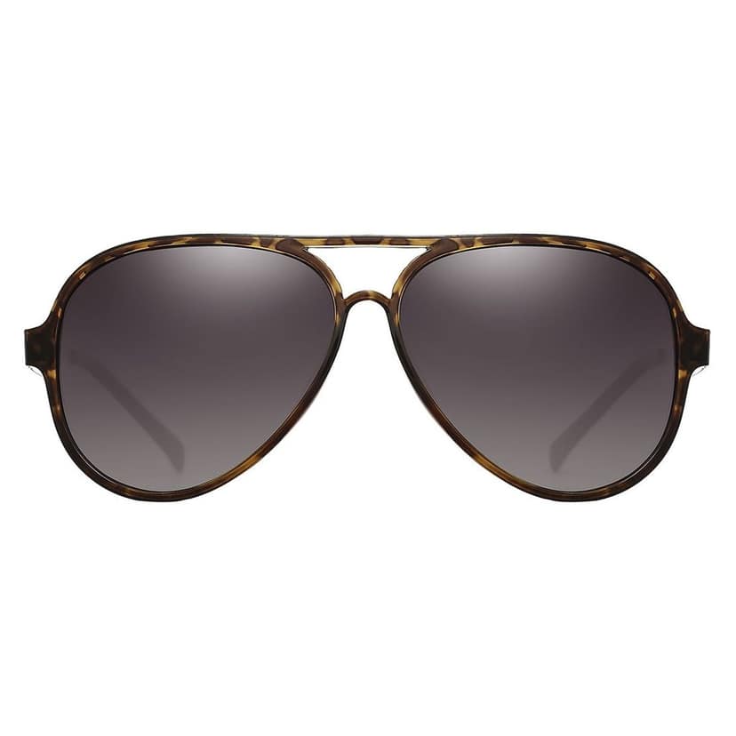 PARIM Polarized Men's Aviator Sunglasses Grey Frame / Brown Lenses | SKU 1024 M1 view 2
