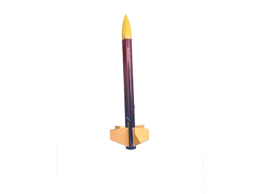 Parasu Single Stage (Yellow ) Model Rocket Kit with Parachute Recovery