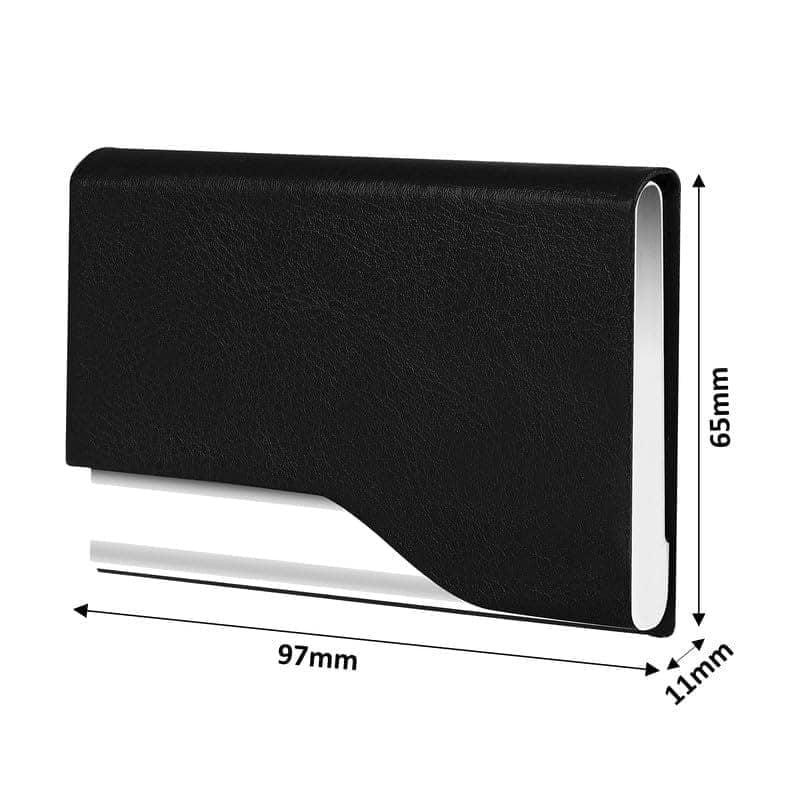 LOREM Small Pocket-Sized Metal ID, Credit-Debit Card Holder with Magnetic Shut Button for Men & Women-UF view 6