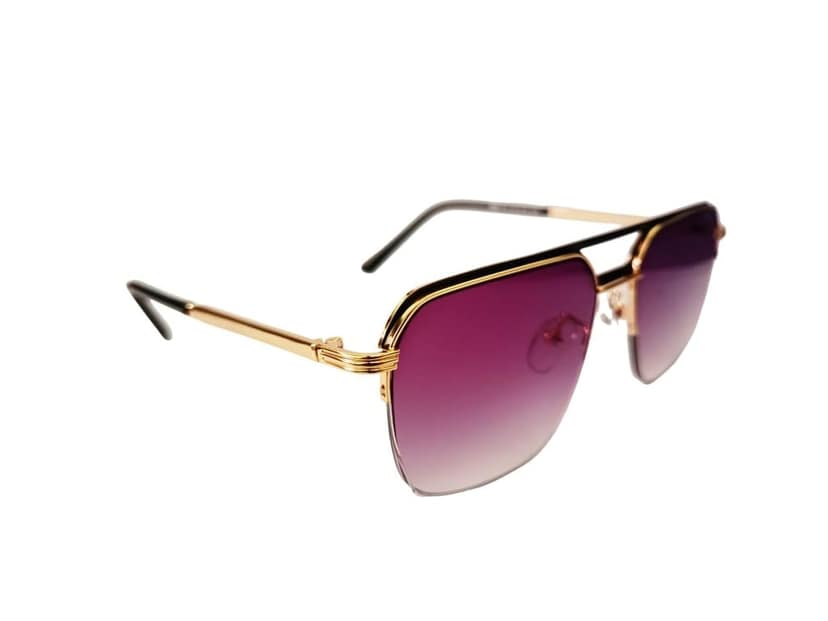 MD Style UV Protected Full Rim Square Vintage Metal Frame Sunglasses/Unisex Sunglasses view 3