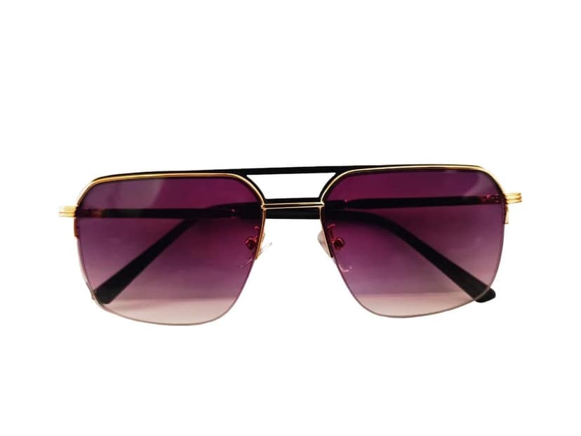 MD Style UV Protected Full Rim Square Vintage Metal Frame Sunglasses/Unisex Sunglasses view 4