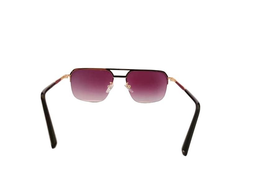 MD Style UV Protected Full Rim Square Vintage Metal Frame Sunglasses/Unisex Sunglasses view 6
