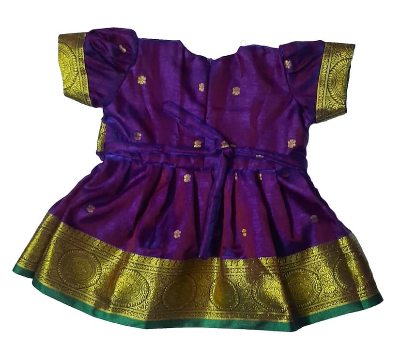 LUSTER Elegant Baby Girl's Silk Satin Frock and Dresses Available (Newborn Baby to 5 Years) Ideal for Birthdays, Festivals, and Weddings. Sleeveless Affordable Quality Cute Baby Frock Wine view 2