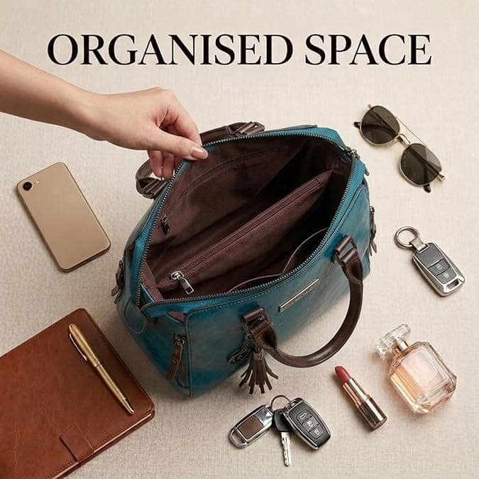 VISMIINTREND Sling/Hand Bags for Women Stylish | Box | Satchel | Bag for Woman | Ladies Purse Handbag (Teal Blue) view 6
