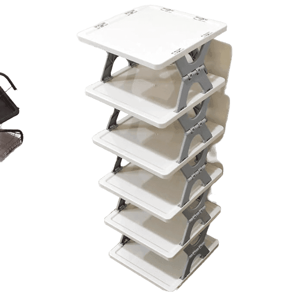 6 Layer Folding Shoe Rack Stackable Shelf view 3