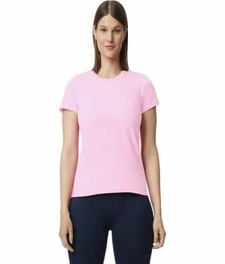 Gildan Women Cotton Solid Regular Fit Round Neck T-Shirt ( Multicolor 1 )