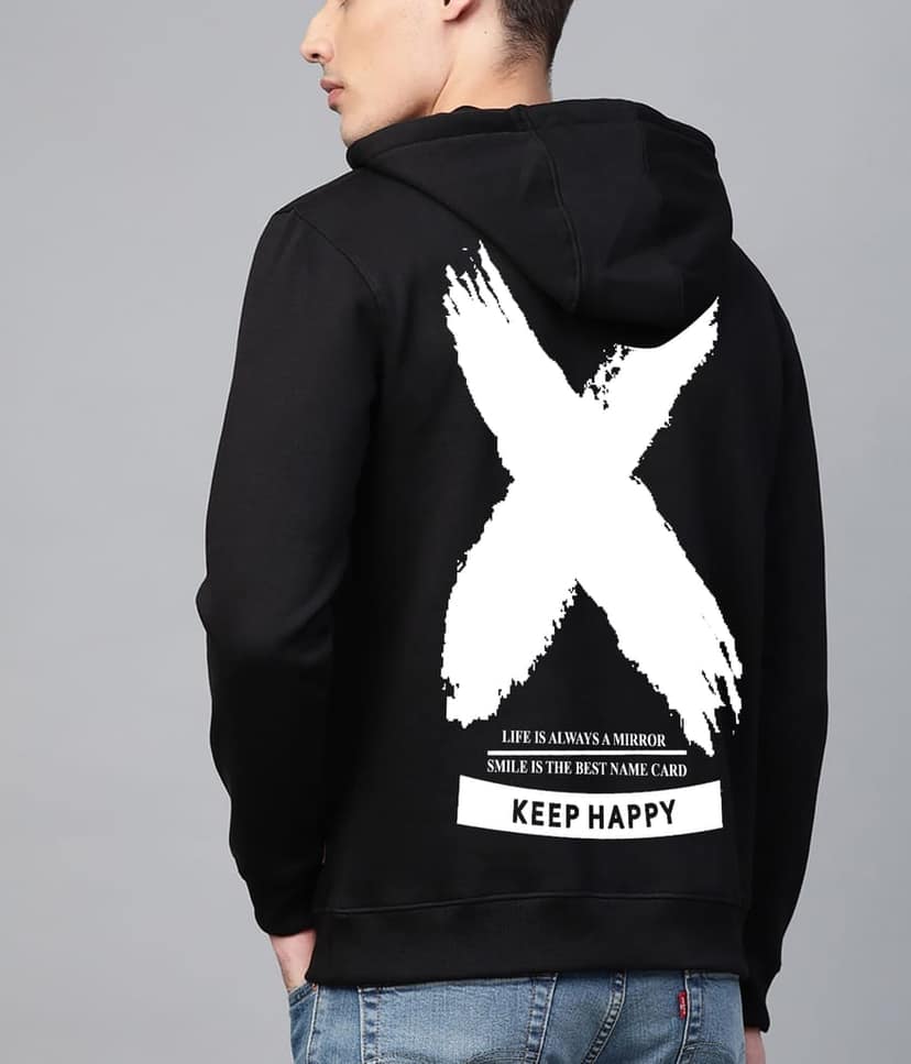 SCOTT FINCHER Men's Black Graphic Printed Hoodie : AA(RSHOD)BLACK_03 view 4