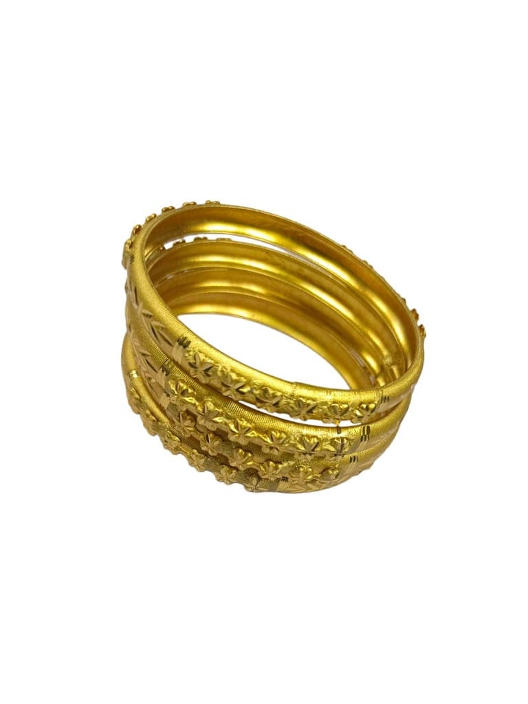Gold Plated Bangles for Women - Set of 4 Size 2.6 view 2