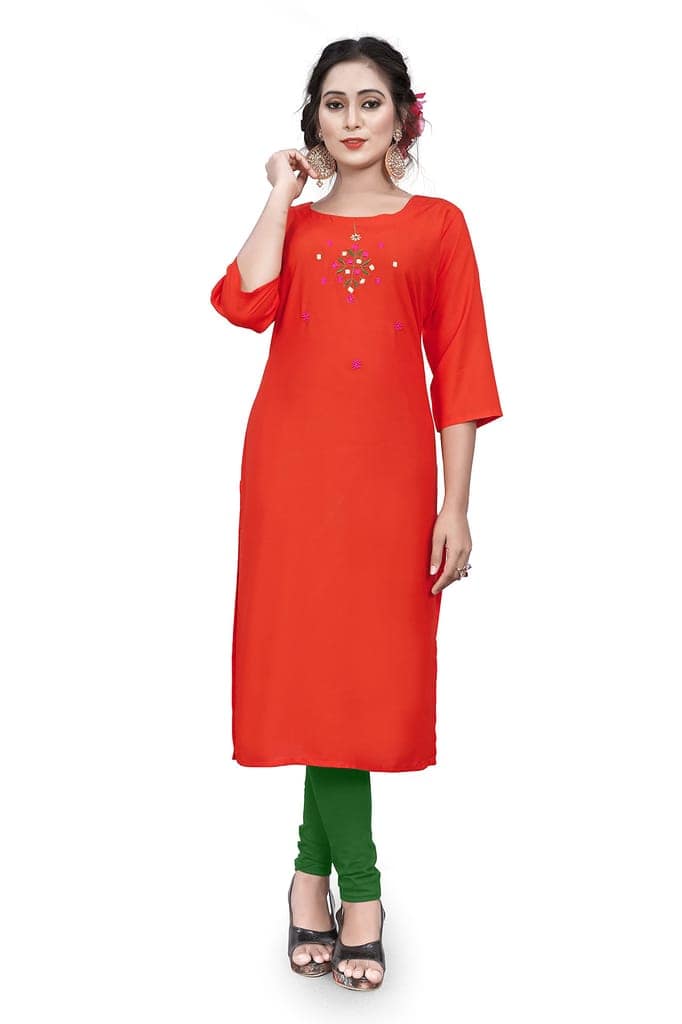 STYLEOO Rayon Straight Kurta / Kurtis for Women and Girls Combo Pack of 5 (M, L, XL, XXL) view 6