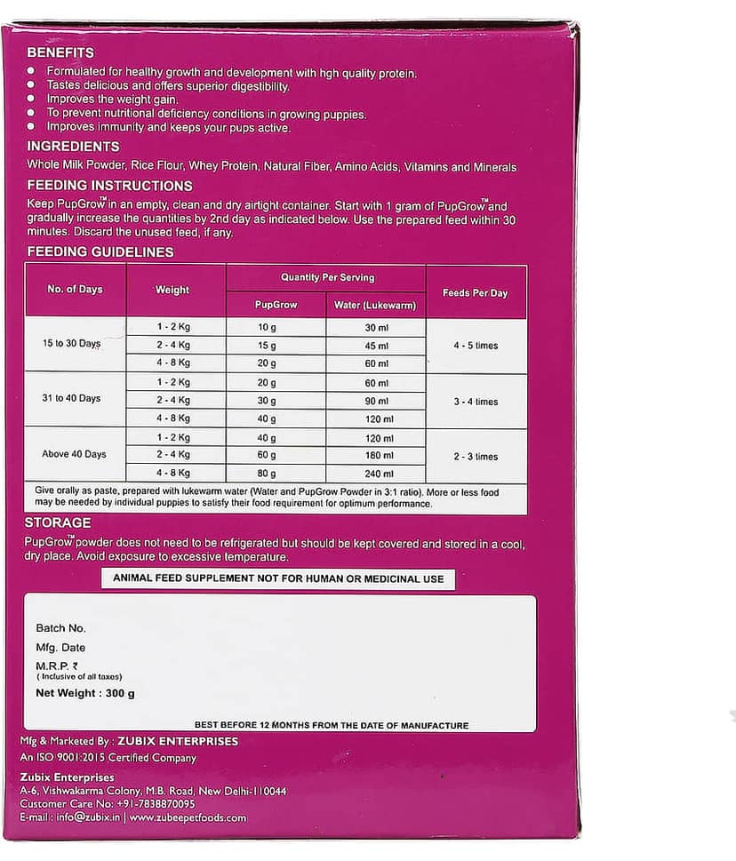 Pup Grow Dry Dog Food Milk for Puppy ( 600 gms ) view 3