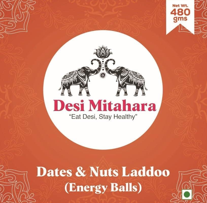 Desi Mitahara Dates & Nuts Laddoo (Energy Balls) - 480g Wholesome Snack view 4