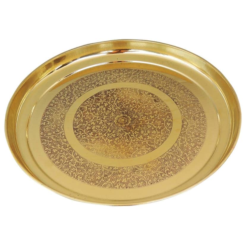 Brass Thali Embose Design (BCMAS117 B) view 2