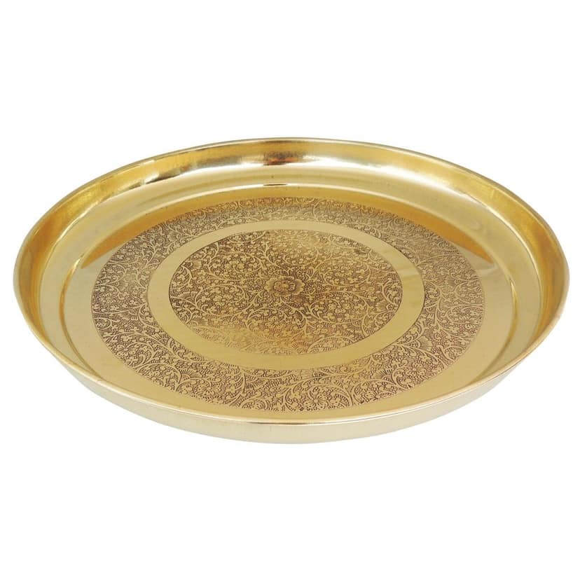 Brass Thali Embose Design (BCMAS117 B) view 3