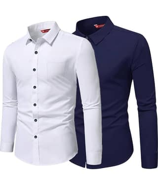 Yugnik Cotton Blend Slim Fit Full Sleeves Men's Formal Shirt - Green ( Pack of 2 )