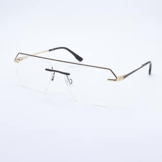 Lensoz Elite X Luxe Rimless Geometric - Narrow - Golden & Brown