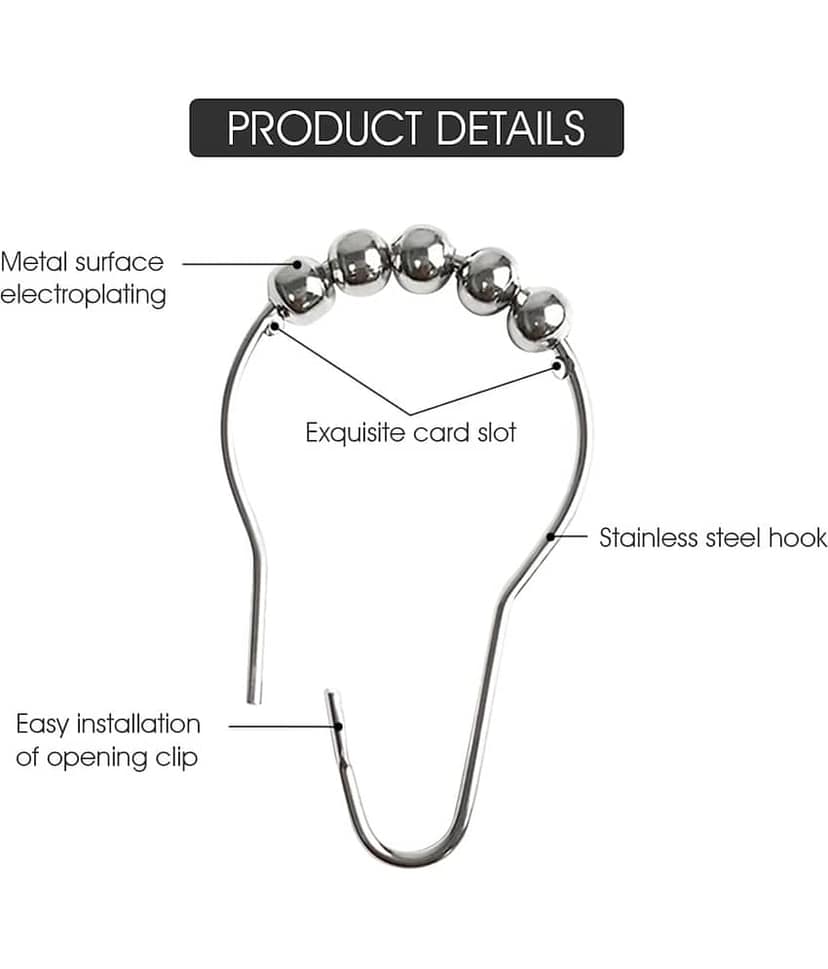 MANDEV Set of 12 Stainless Steel Hooks view 2