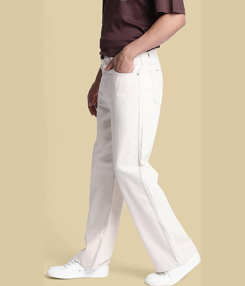 Bene Kleed Clean Look Men's Jeans - Beige ( Pack of 1 ) view 3