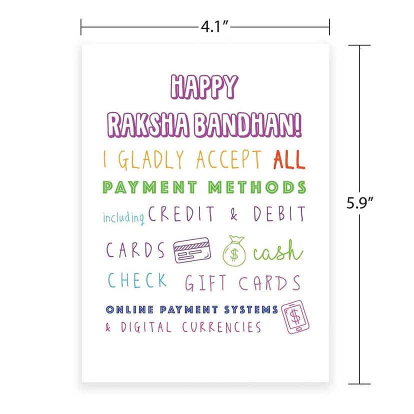 Rack Jack Rakshabandhan Funny Greeting Card - Accept All Payment Methods view 3