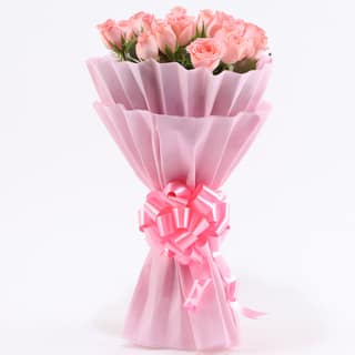 Endearing 20 Pink Roses Bouquet