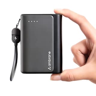 Ambrane 20000mAh 35W Fast Charging Small Pocket Size Powerbank, Hanging InBuilt Type C Cable, Type C PD & USB Output for iPhone, Android Mobiles & Other Devices (PowerMini 20, Black) Ambrane 20000mAh 35W Fast Charging Small Pocket Size Powerbank, Hanging