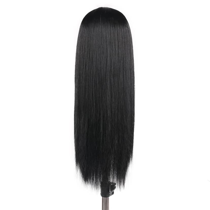 Akashkrishna Hair Wig Black Wig for Women Girls Long Straight Hair Wig Natural Fashion Cute Synthetic Wigs for Daily Party Cosplay view 2