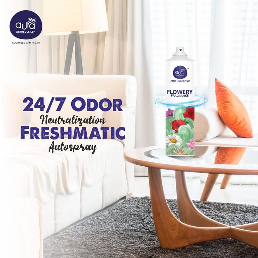 Aura Aerosols Air Freshener 300ml (Pack of 2) - Lavender & Chandan view 4