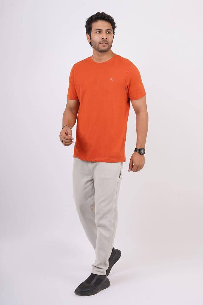 Men's Orange Rust S/J Crew Neck view 3