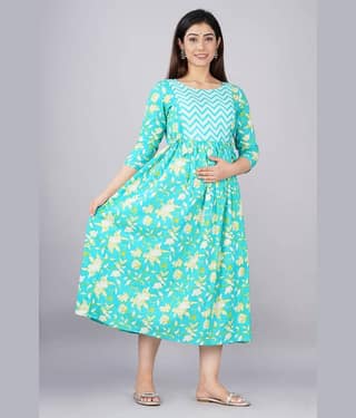 Nevisha Style Multi Color Cotton Maternity Kurta