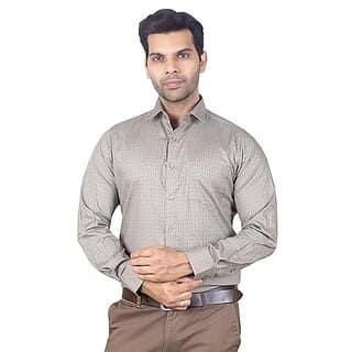 DUKUL Men'ss Printed Cotton Shirt Full Sleeve Regular Fit | Perfect for Formal & Casual Wear