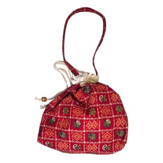 Handcrafted Potli Purse | Traditional Indian Drawstring Bag for Wedding & Festive Wear.