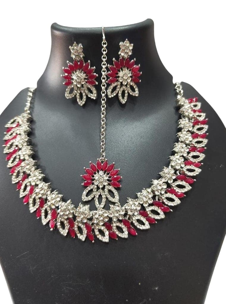 Buy Indian Bollywood CZ Bridal Necklace Jewelry Set Online in USA
