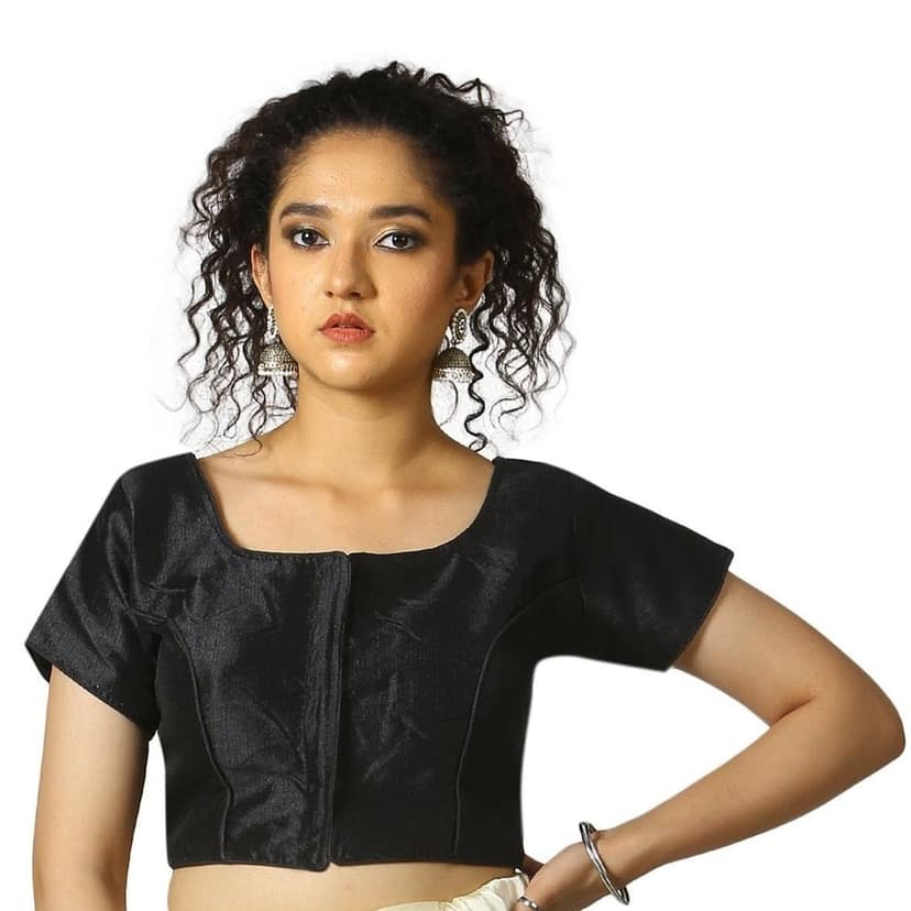 TheHangr Black Fantom Silk Blouse - 32