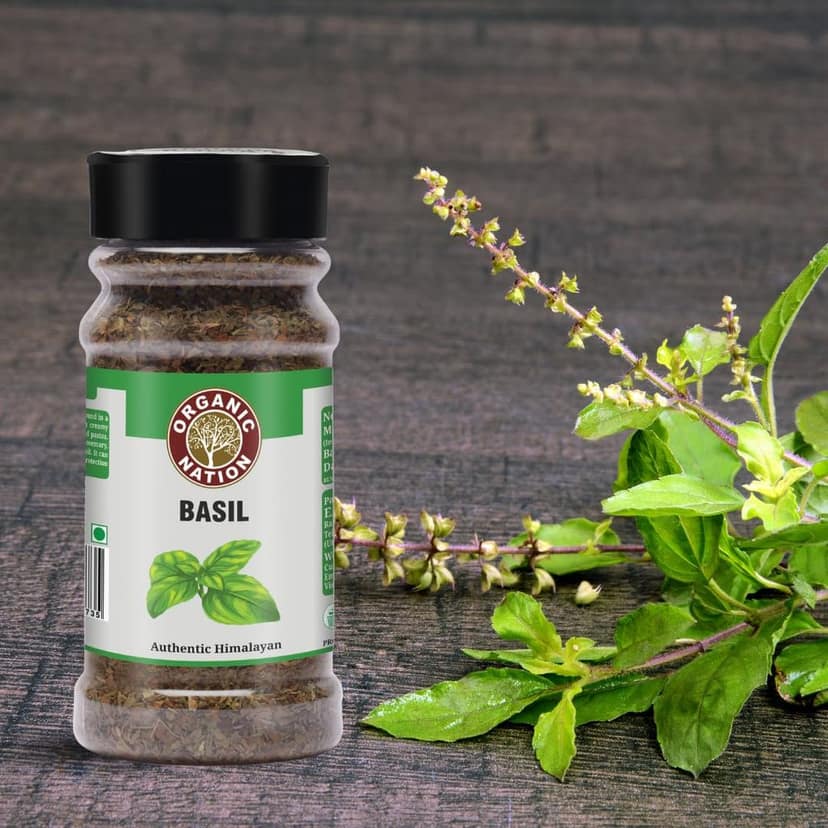 Organic Nation Basil Leaves 30g (pack of 2) | Premium Sun-Dried Basil for Italian, Thai & Continental Cooking view 4