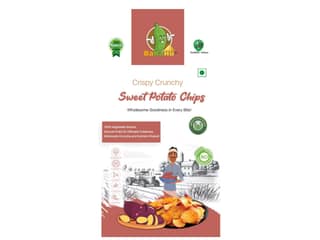 Masala Sweet Potato Chips - Vacuum Fried Snacks 50g
