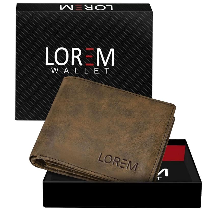 Brown Multiple Card Slots Bi-Fold Premium Faux Leather 11 ATM Card Slots Wallet for Men WL25-B view 2
