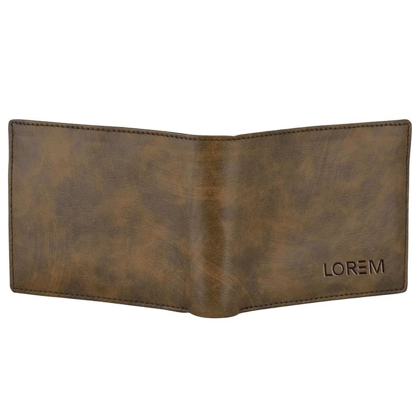 Brown Multiple Card Slots Bi-Fold Premium Faux Leather 11 ATM Card Slots Wallet for Men WL25-B view 5
